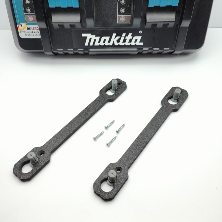 Removable Wall Mount brackets with TPU bungs and screws for Makita DC18RD Charger