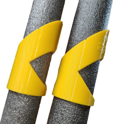 3D Printed Yellow Guides for cutting Pipe lagging insulation