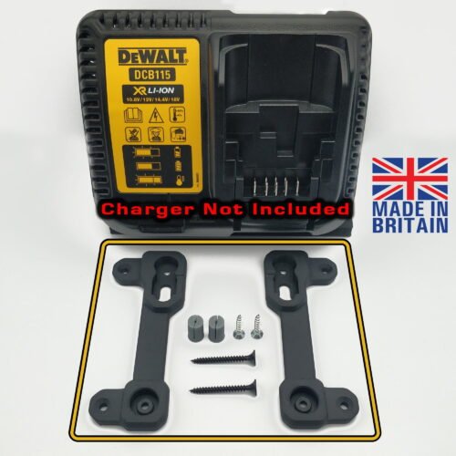 Black Wall Mount for DeWalt DCB115 Battery Charger