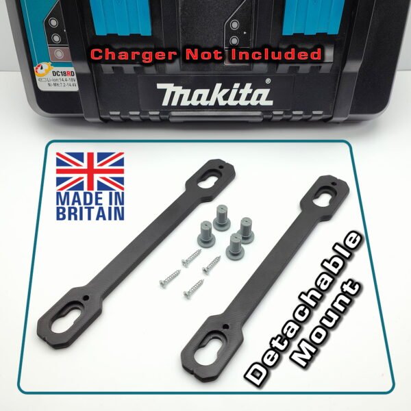 Quick Release Wall Mount for Makita DC18RD Dual Port Charger