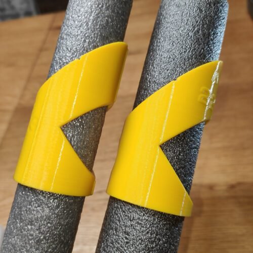 3D Printed Yellow Guides for cutting Pipe lagging insulation