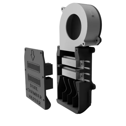 STL 3D Model of Dual Chamber Heater With Fan and PTC Heaters