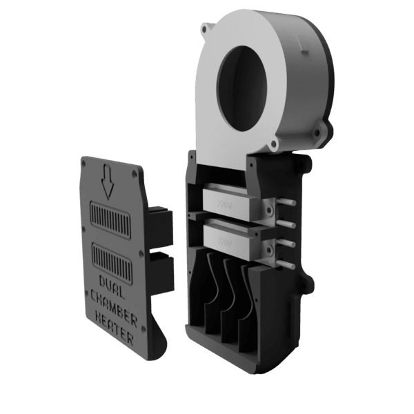 STL 3D Model of Dual Chamber Heater With Fan and PTC Heaters