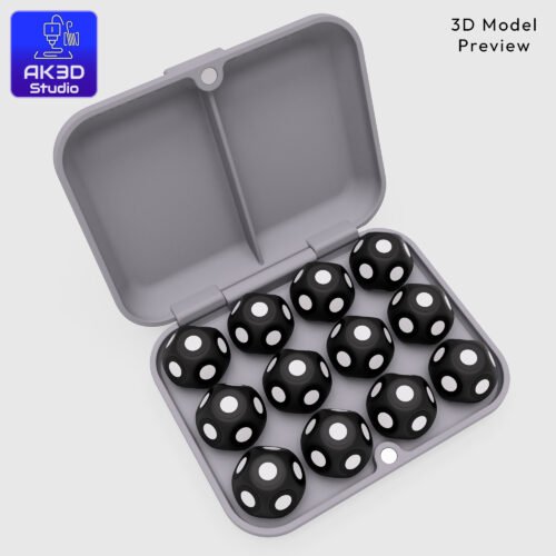 Magnetic 3D scanning marker balls with reflective stickers in a custom case