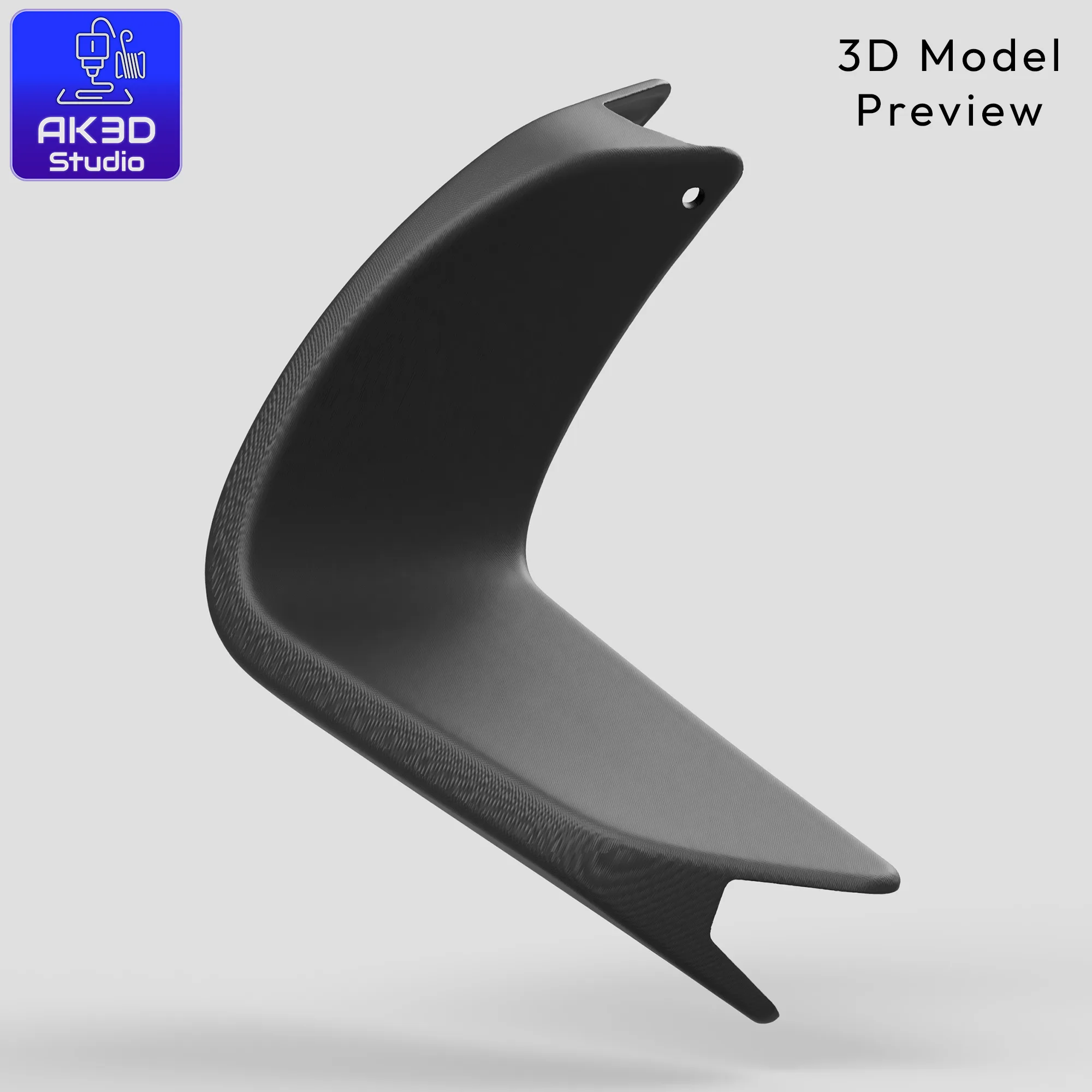 Honda VFR1200F Wind Deflectors set 08R81-MGE-800 3D model preview single