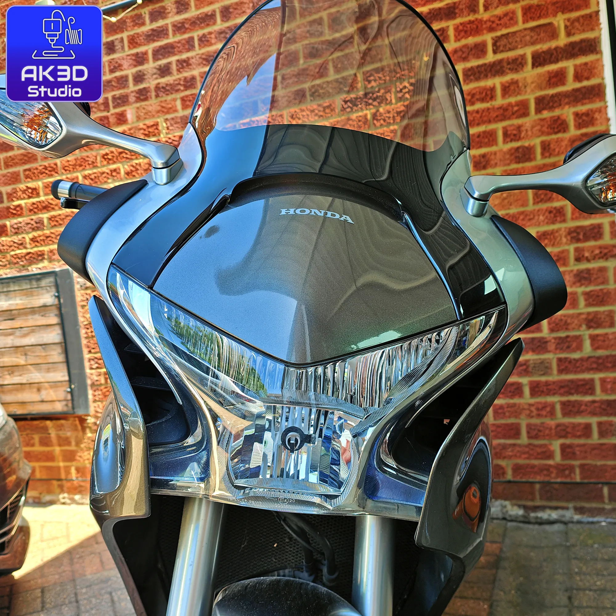Honda VFR1200F Wind Deflectors set 08R81-MGE-800 3D Printed Front view