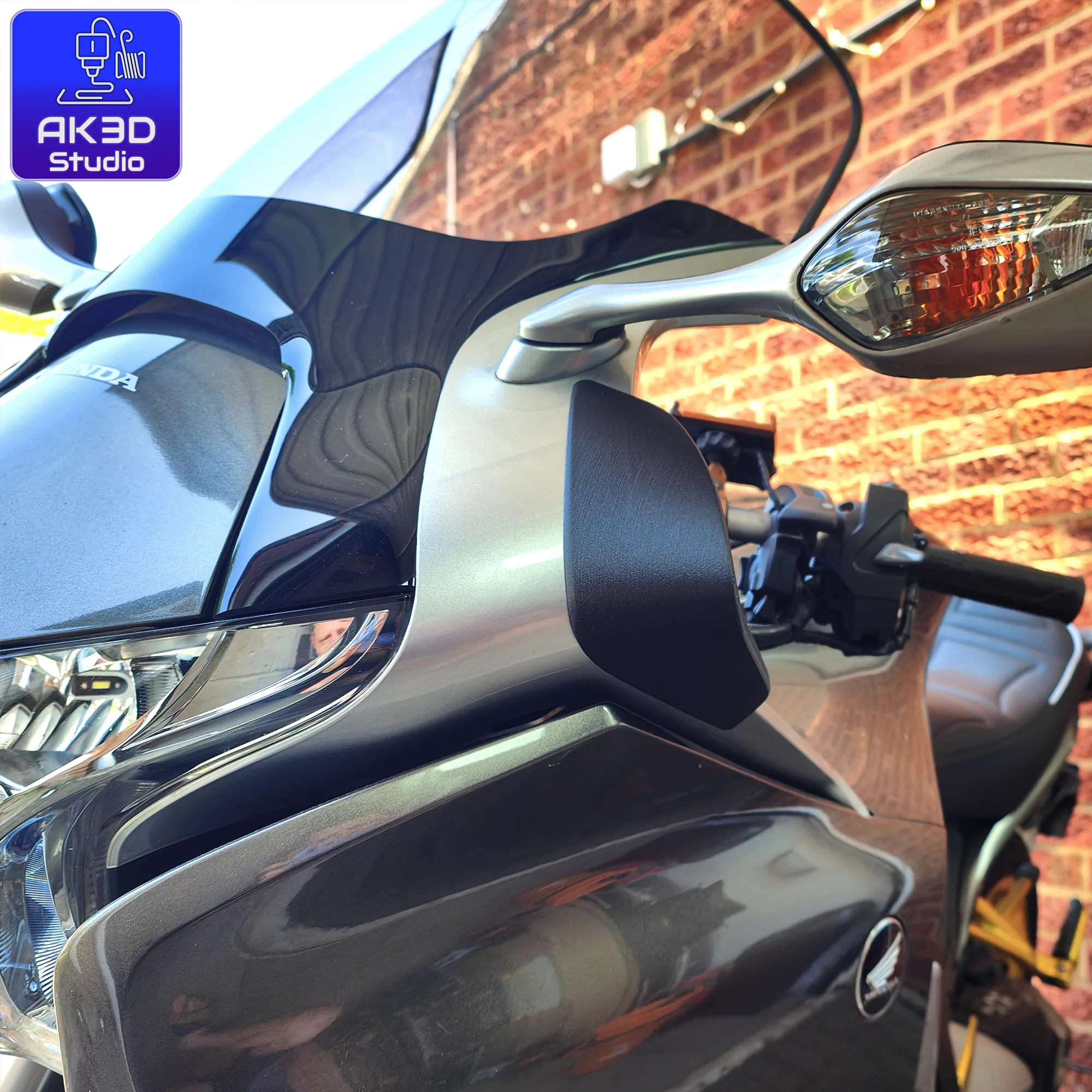 Honda VFR1200F Wind Deflectors set 08R81-MGE-800 3D Printed Side view